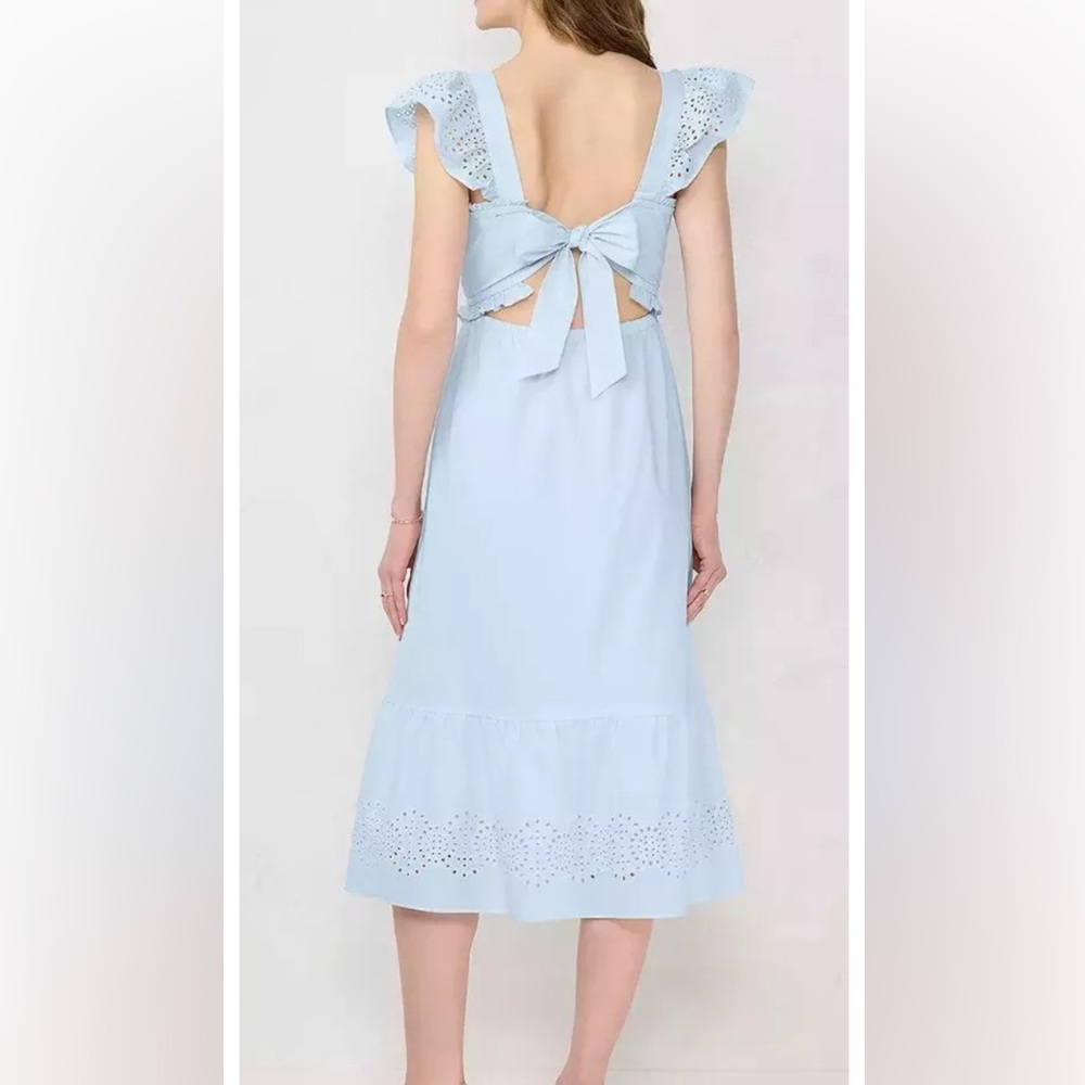 Light Blue Sleeveless Midi Dress